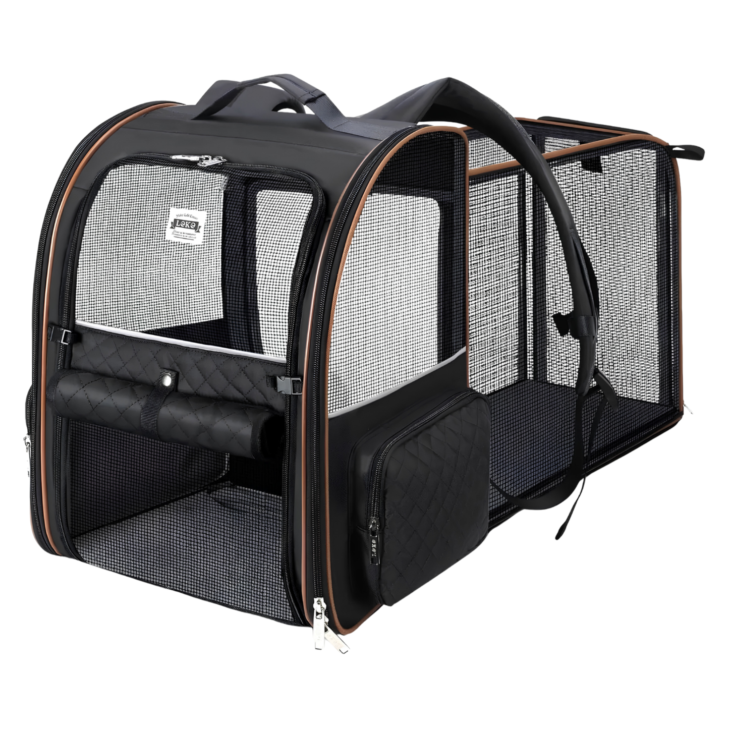 Mochila Expandible para Gatos Medianos y Perros de Raza Pequeña