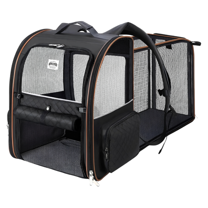 Mochila Expandible para Gatos Medianos y Perros de Raza Pequeña