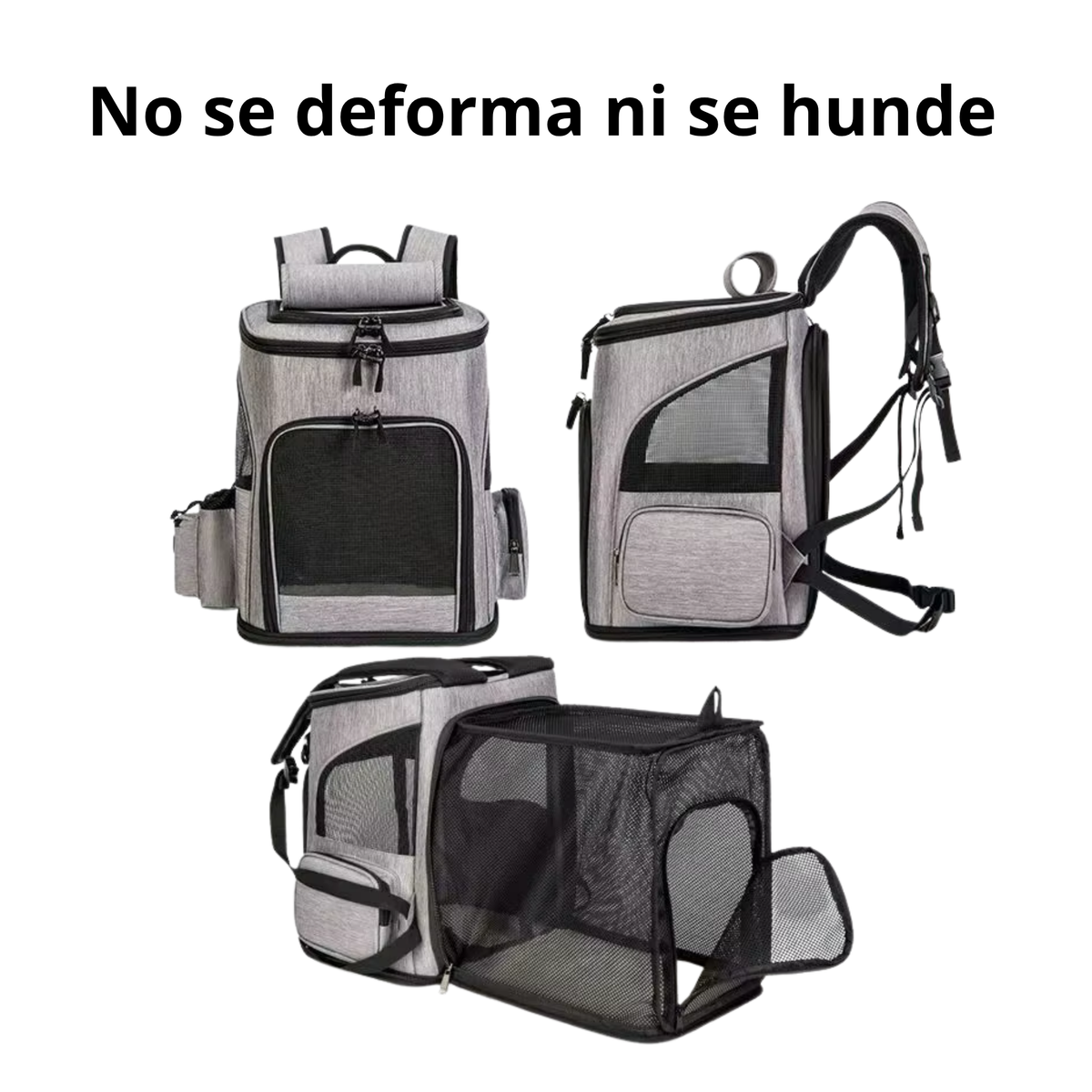 Mochila Transportadora Expandible para Gatos Medianos y Perros de Raza Pequeña