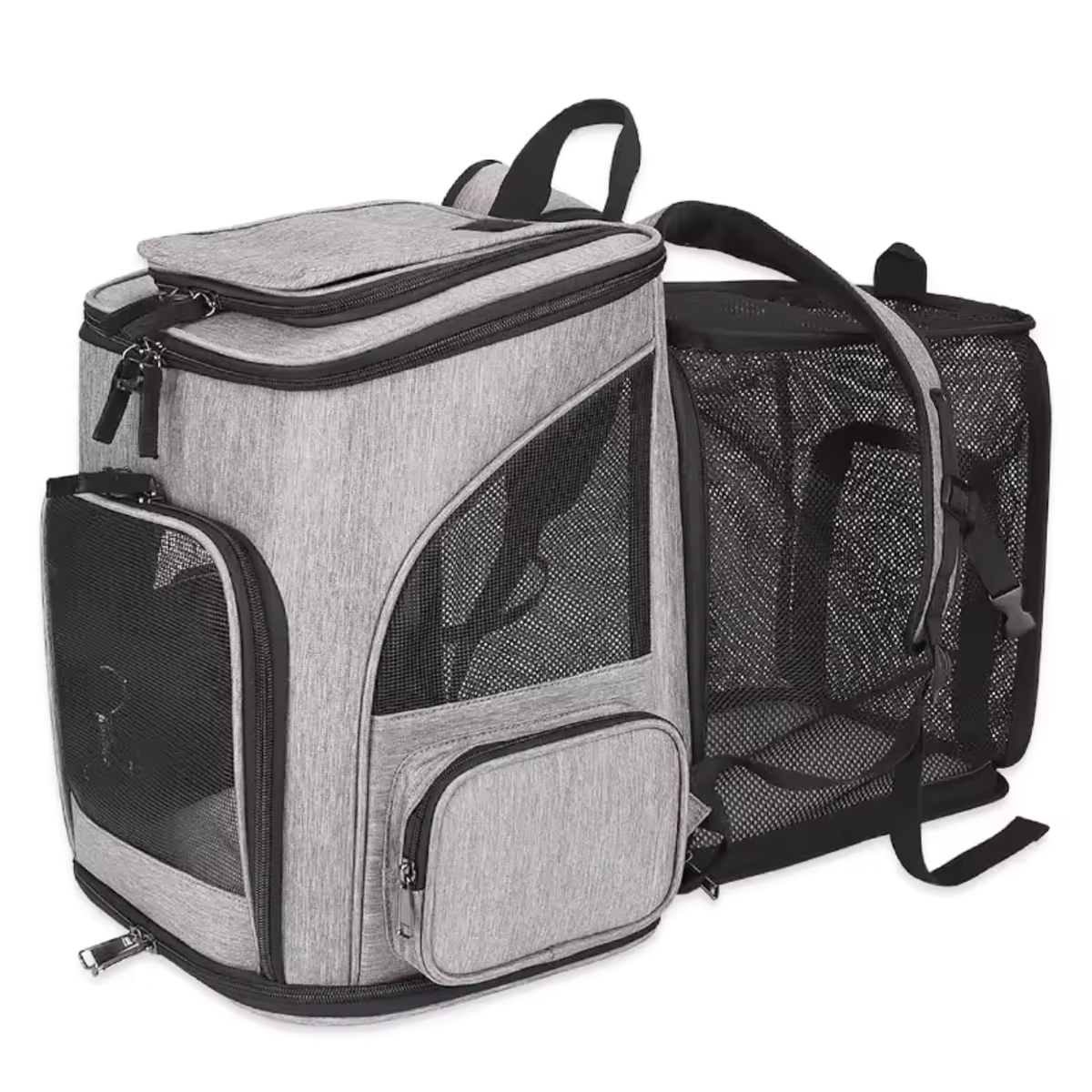 Mochila Transportadora Expandible para Gatos Medianos y Perros de Raza Pequeña