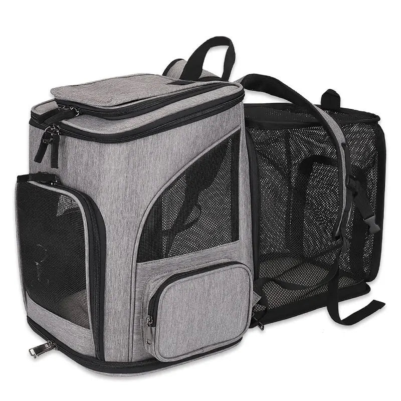 Cat Carrier Outdoor Portable Cat Backpack Foldable Small Dog & Cat Travel Bag, Expandable Dual-Shoulder Pet Backpack