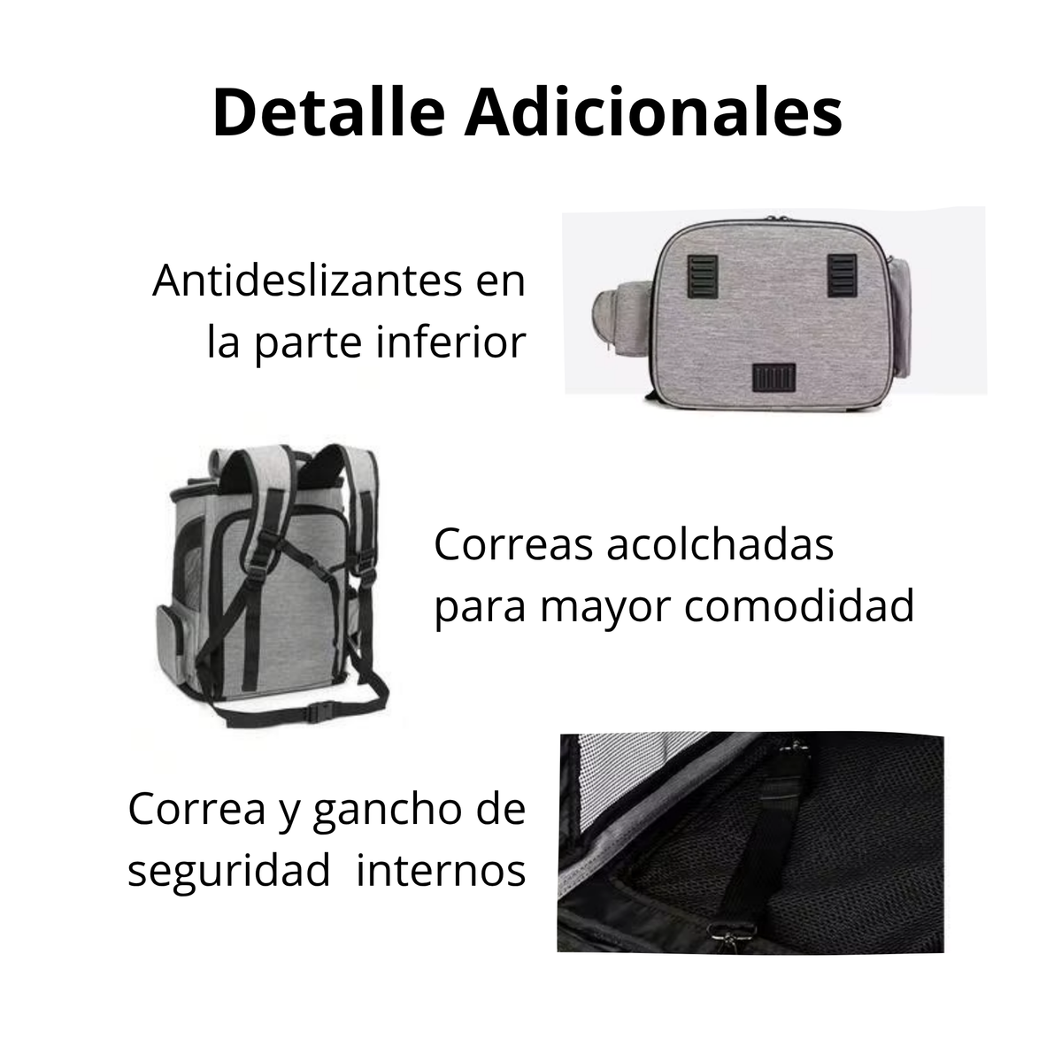Mochila Transportadora Expandible para Gatos Medianos y Perros de Raza Pequeña