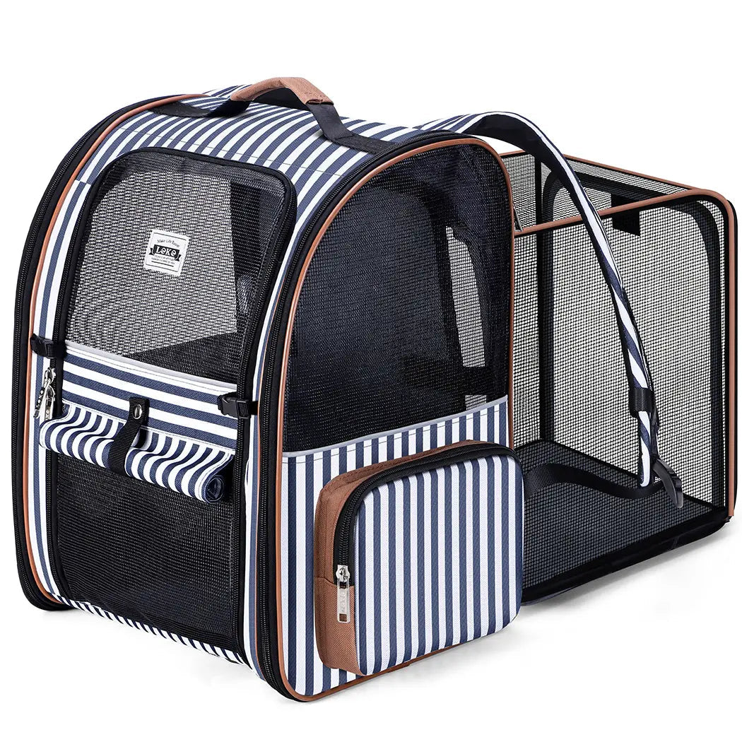 Mochila Expandible para Gatos Medianos y Perros de Raza Pequeña