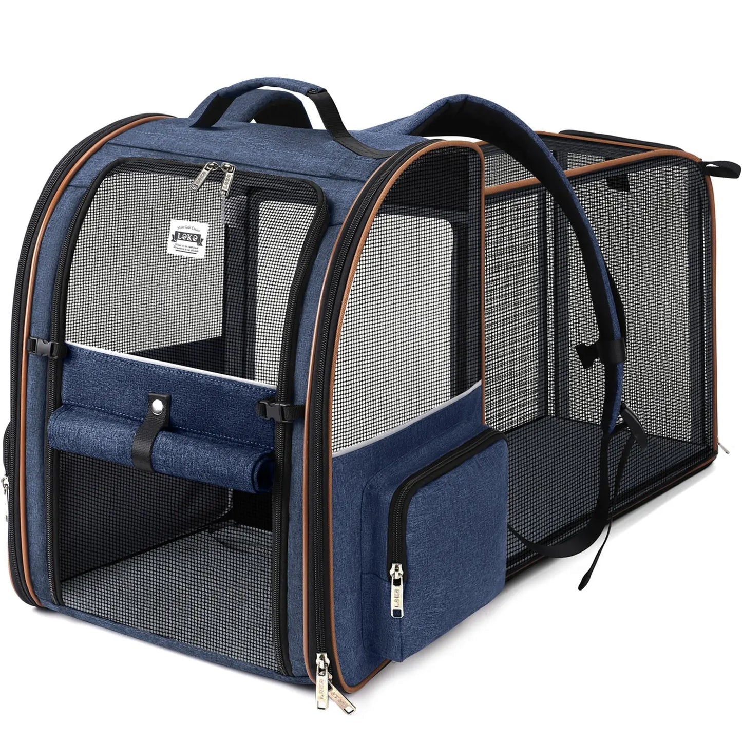 Mochila Expandible para Gatos Medianos y Perros de Raza Pequeña
