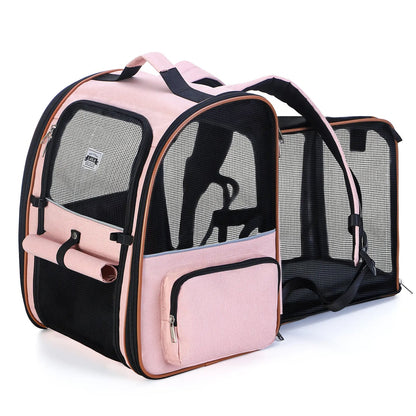 Mochila Expandible para Gatos Medianos y Perros de Raza Pequeña